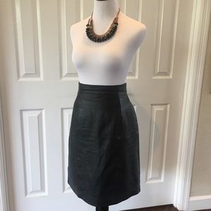 Lord and Taylor Lamb Leather Pencil Skirt
